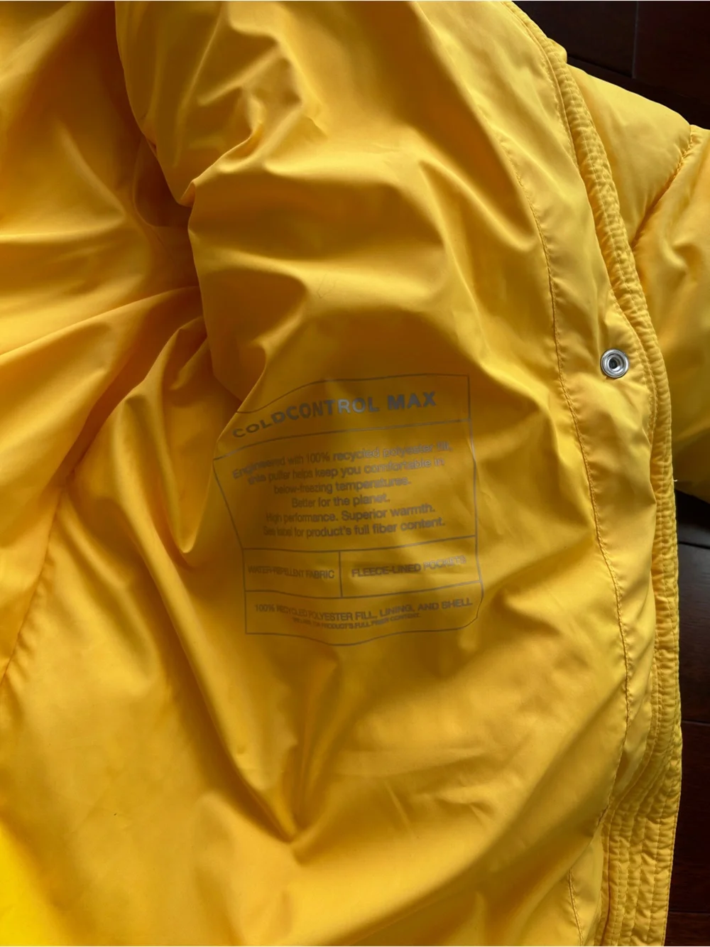 GAP Kids Bright Yellow Hooded Puffer Jacket